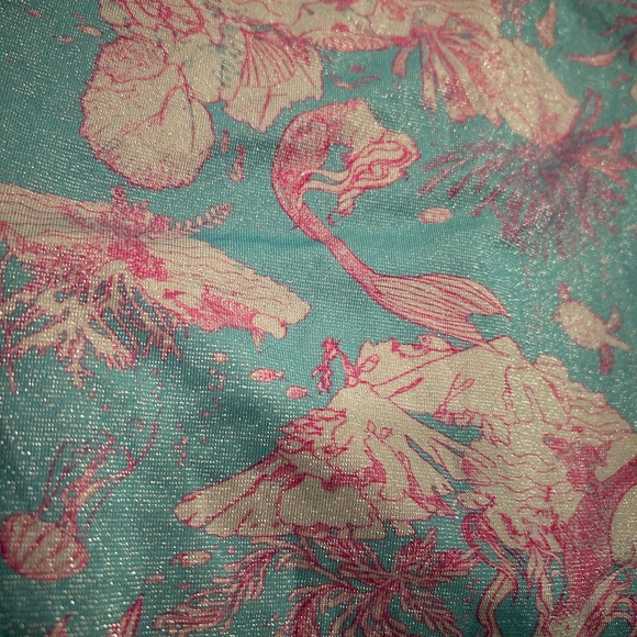 Love Shack Fancy Pink and Blue Patterned Swimsuit - Picture 2 of 4